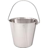 ProSelect Heavy Duty Stainless Steel Pails &mdash; Durable Pails for Kennels and Farms - 9&frac34;", 9-Quart