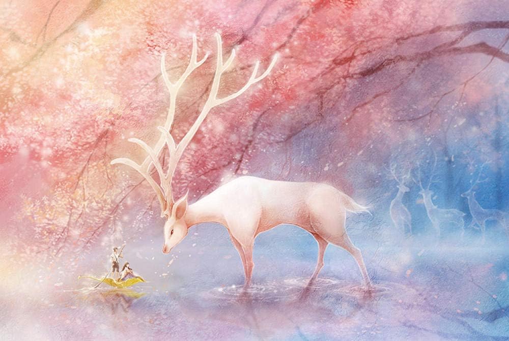 Yingxin34 500 Piece Puzzle-Fantasy Deer Early Education Toys Children Adult Christmas Halloween Gift Decompression Decorative Painting Home Office