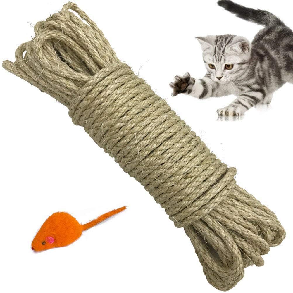 Yangbaga Cat Scratching Post Sisal Rope Replacement 1/4 Inch