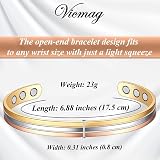 Vicmag Copper Magnetic Bracelet for Women Ultra Strength 6 Magnets Adjustable view 3