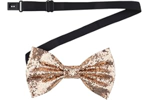 Gold Glitter Bow Tie for Boys Men Sparkly Christmas Bowtie for Party Wedding Bow Ties Adjustable Pretied Bow Tie Bling
