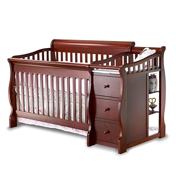 sorelle princeton elite crib & changer weathered gray