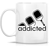 Solantrapod Funny Pickleball Gift for Men Women - Addicted Pickleball Coffee Mug - Retirement Hobby Present for Grandpa Grandma Mom Dad - Novelty Sports Player Cup 11oz