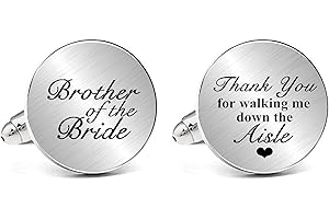 JUPPE Father of The Bride Cuff Links Tie Bar Set Personalized Wedding Cufflinks Gift for Dad Groom Father Husband