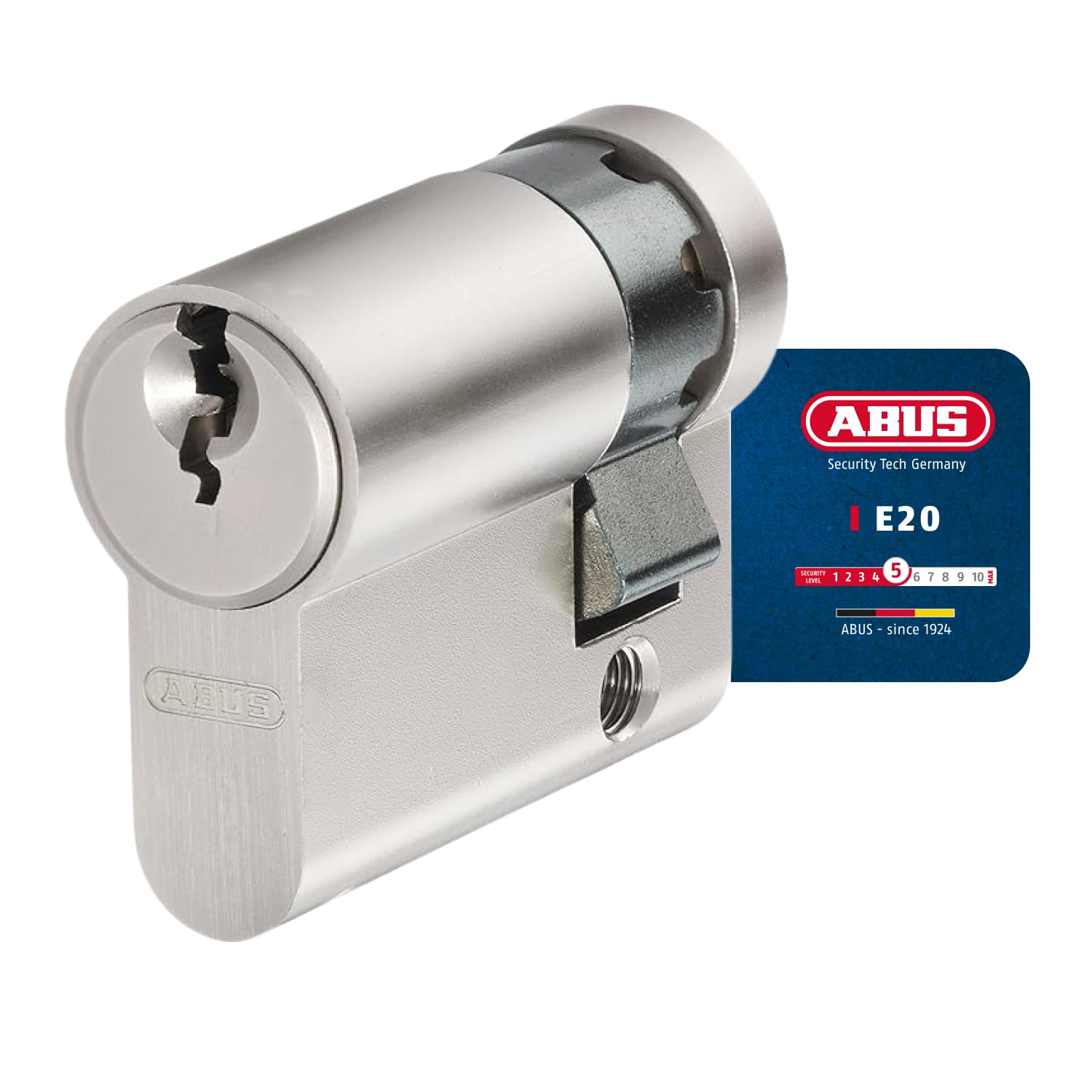 ABUS Profile Cylinder E20NP 10/40 Door Lock for Security on House and Apartment Doors with 3 Keys - ABUS Security Level 5