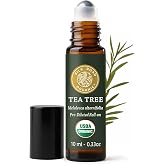 Silk Road Organic Tea Tree Essential Oil Purifying Roll-On, USDA Certified | Cleansing &amp; Purifying Properties Promote Healthy, Clear Skin. Naturally Supports Foot Care &amp; Keeps Cuticles Clean &amp; Healthy.