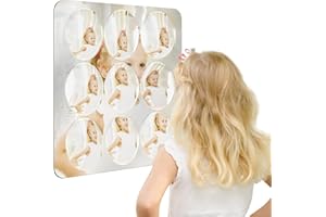 Sinpedex Sensory Wall Mirror for Toddlers - Unbreakable Wall Mirror - 9 Bubble Sensory Mirror for Sensory Room, Nursery, Nurs