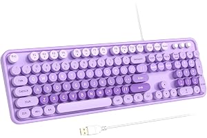 Atelus Large Print Keyboard, USB Wired Computer Keyboard, Full Size Keyboard with Number Pad for PC Laptop Desktop Windows 7