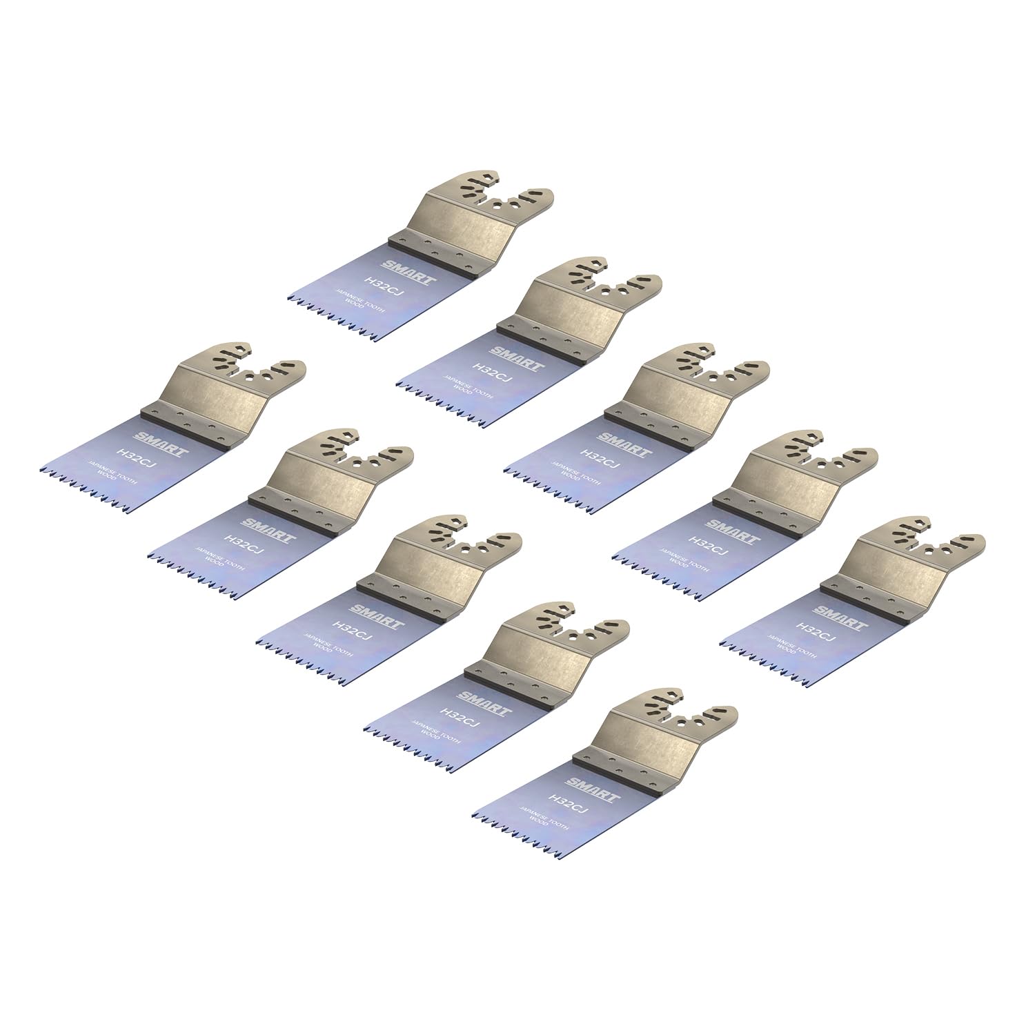Smart 32mm Japanese Tooth Precision Cutting Wood & Plastic Multi-Tool Blades, 10 Blades, H32CJ10