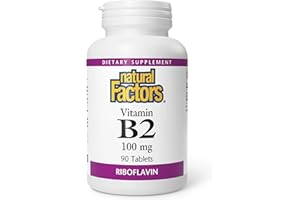 Natural Factors Vitamin B2 Riboflavin 100 mg, 90 Tabs, Support for Energy & Metabolism, Vegan, Gluten-Free, Non-GMO, Proudly 