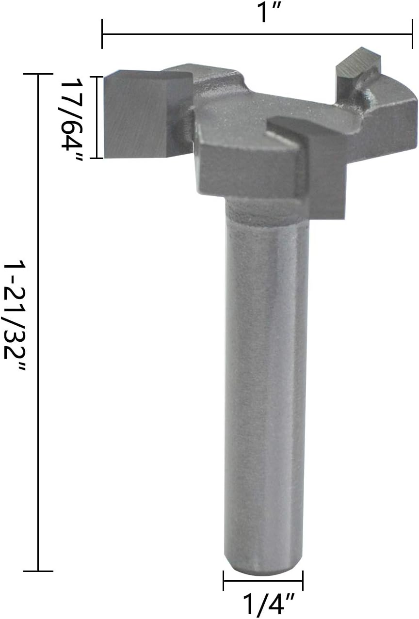 CNC Spoilboard Surfacing Router Bit, 1/4 Inch Shank 1 Inch Cutting ...