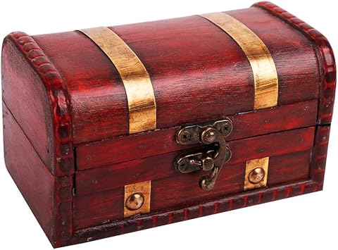 kids wooden treasure chest