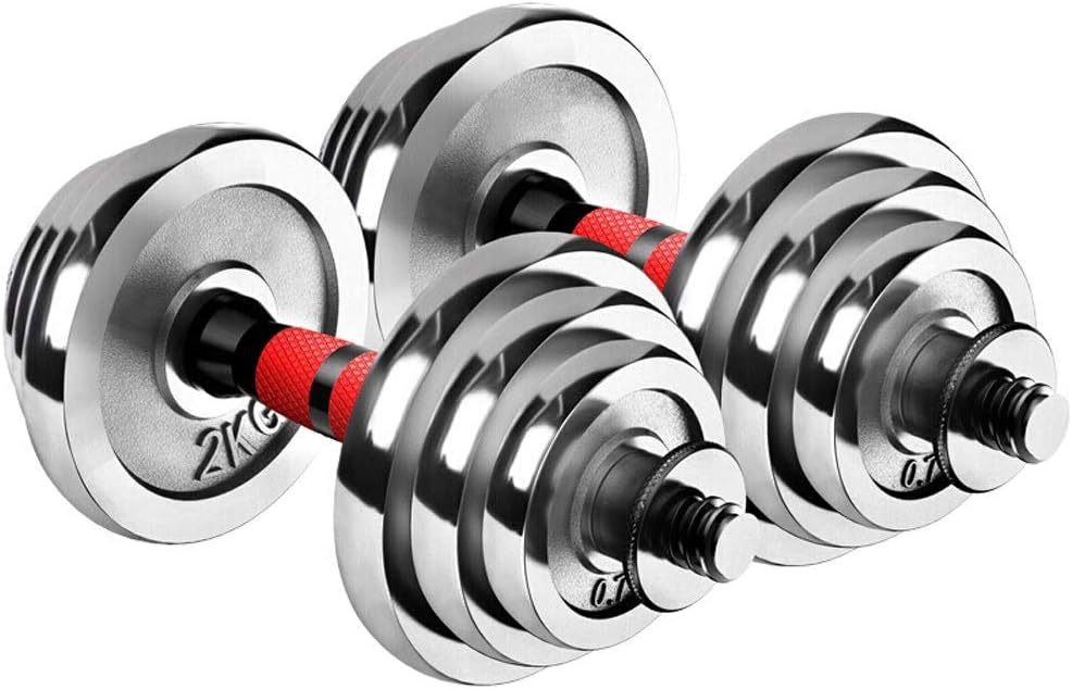 ARTF Electroplating Gym Office Household Plating Core Fitness Adjustable Dumbbells Adjustable Dumbbell for Gym Home (a Pair) - Adjustable Weights - Space Saver - Weights - Household dumbbell