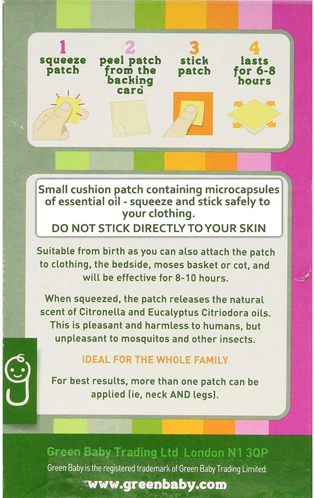 VIE Greenbaby Mosquito & Insect Protection Patches (60 Patches), No, 60 count (Pack of 1) - Image 5