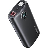 Portable Charger, 30000mAh Power Bank 30W USB C Fast Charging, Travel Essentials Battery Pack with 3W Flashlight & LED Display, External Battery for iPhone 17/16/15, Galaxy S25, LG, Tablets, Black