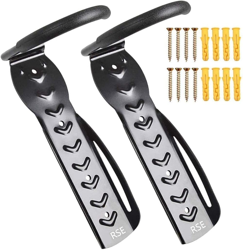 RSE Heavy Duty Bike Wall Mount Garage Hook Storage Rack Vertical Bicycle
