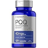 Horbäach PQQ Supplement 40 mg | 120 Capsules | Maximum Strength | Non-GMO and Gluten Free Supplement | Pyrroloquinoline Quinone Disodium Salt