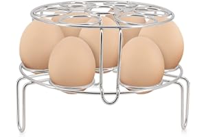KORCCI Stainless Steel Egg Steamer Rack,Stackable Steamer Trays 2 Pack Combo for Eggs and Food. Food Stainless Steamer Rack for Instant Pot, Pressure Cooker, Boiling Pot(2 Pcs)