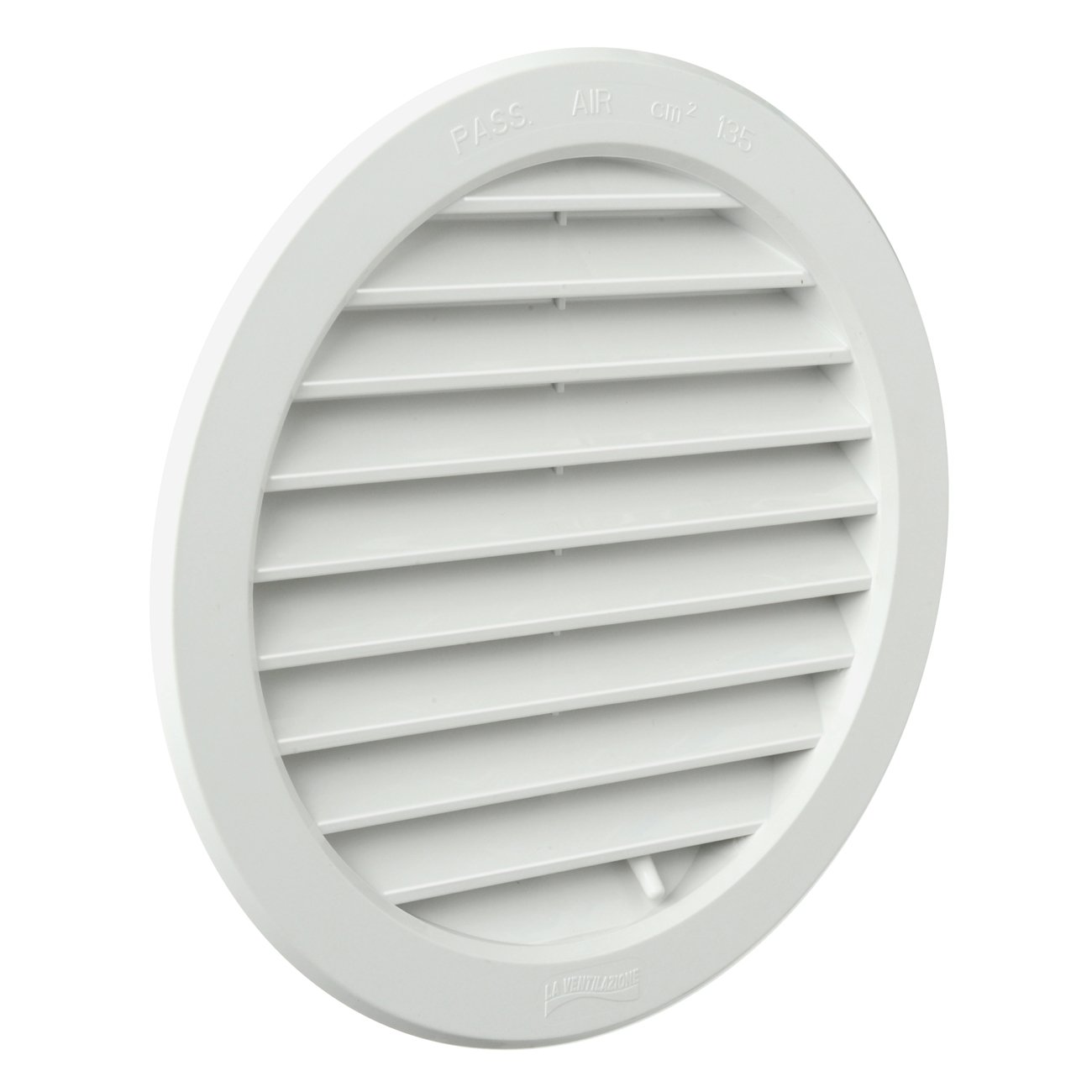 La Ventilazione T16DRB Round Plastic Recessed Grill, White, Diameter 190 mm — image 1