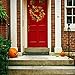 Fall Maple Leaf Pumpkin Wreath Christmas Artificial Wreath Front Door Decoration Thanksgiving Decorative Garland