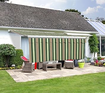 Primrose Volant-Rollo, Naturtöne gestreift, 380cm x 100cm