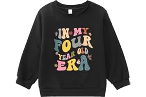 BOUTIKOME In My One-Seven Years Old Era Sweatshirt Toddler Girls 1st 2nd 3rd 4 5 6 7th Birthday Outfit B-day Shirt Pullover