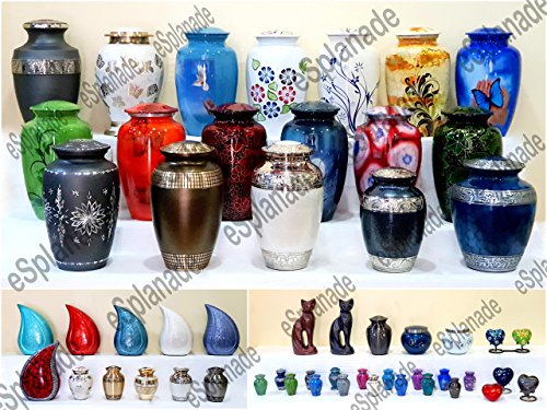 eSplanade Cremation Urn Memorial Container Jar Pot | Ceramic Urns | Brass Urns | Metal Urns | Burial Urns | Memorial Urns - Thumbnail 6