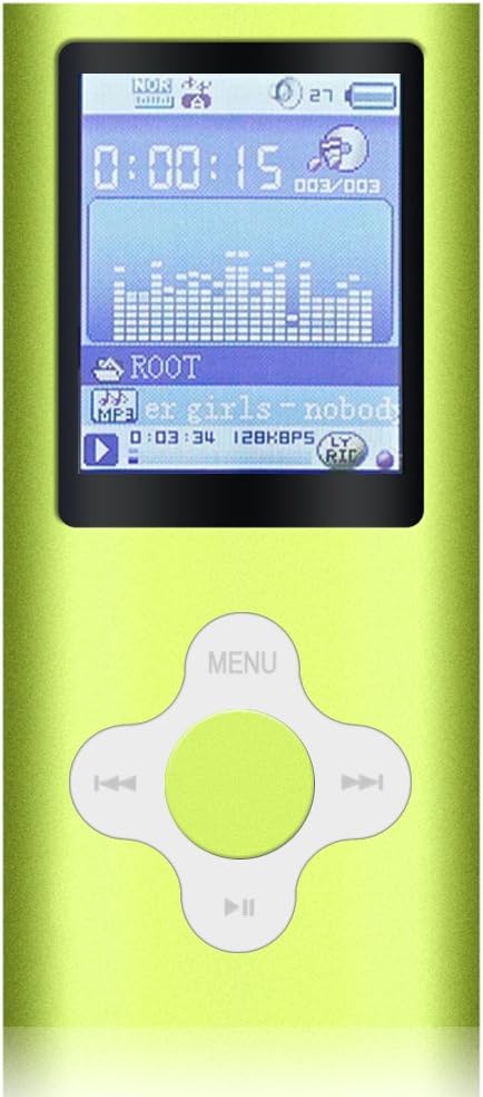 G.G.Martinsen Versatile MP3/MP4 Player with a Micro SD Card, Support Photo Viewer, Mini USB Port 1.8 LCD, Digital MP3 Player, MP4 Player, Video/Media/Music Player (greenwhite): Electronics