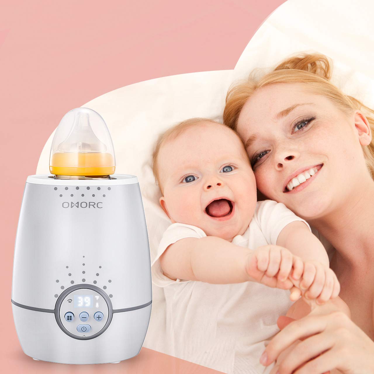 Baby Bottle Warmer with Timer and Temperature Control LED Display and Auto ShutOff Set 100 BPA
