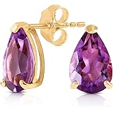 3.15 Carat 14k Solid Gold Stud Earrings Natural Amethyst