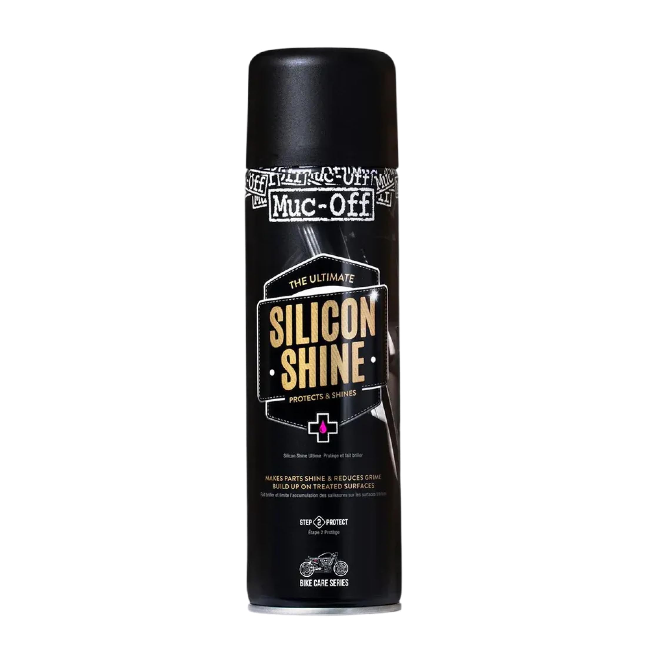 Muc-Off Motorcycle Silicon Shine - All-In-One Silicone Spray for Polishing, Friction Reduction & Protection - Sparkling Shine for Metal, Plastic & Rubber - 500ml