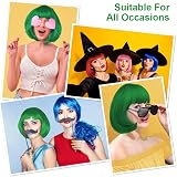 Aomig Short Bob Wig 3 Pack Green Neon Synthetic Everyday Cosplay view 6