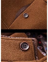 Chouyatou Chaqueta para hombre con textura, abrigo de lana