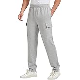 TTZ Men’s Tall Cargo Sweatpants 34"/36" Inseam Extra Long Workout Lounge Pants with Pockets for Tall Men