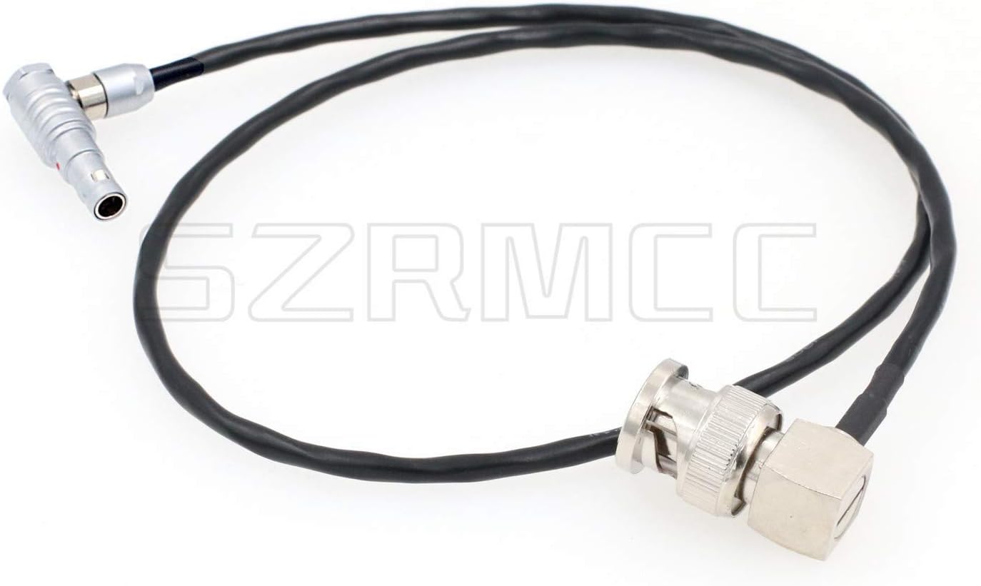 SZRMCC Time Code Input Cable for Red Epic Scarlet DSMC2 Camera Right Angle 00B 4 Pin Male to BNC Male, Right Angle 4 Pin - Image 3