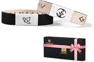 WANGJINPENG 2 Pcs Bible Verse Bracelets，Daily Bible Verse Bracelet，Prayer Hope Bible Bracelets, Christian Gifts for Women , Graduation Gift，Inspirational Religious Gifts, Comes With A 35-inch Ribbon Bow
