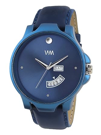 Analog Blue Leather Mens Watch-081