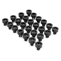 RTRHINOTUNING 50PCS Black Wheel Rim Lip Rivets Nuts