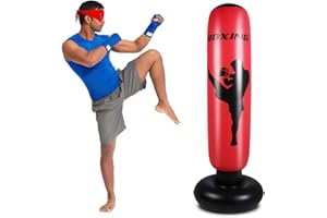 OLNIEZZL 47" Punching Bag for Kids 3-8 Toddler Boxing Bag Inflatable Dinosaur Bopper Birthday Presents for Boys & Girls Sports Toys Outdoor Activities Yard Games