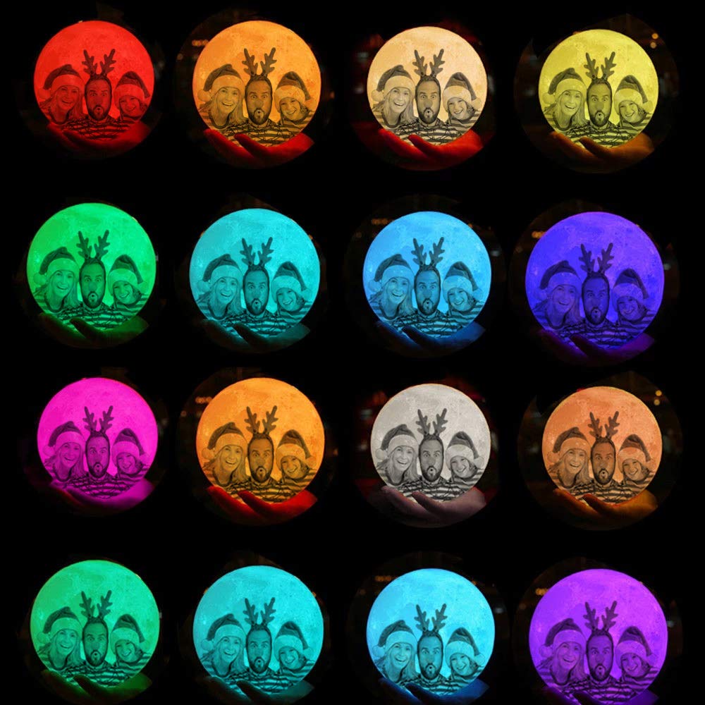 luna 3d luz nocturna luna grande