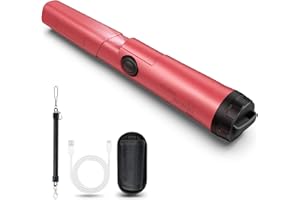 Wothfav Rechargeable Metal Detector Pinpointer for Adults & Kids, 360° Waterproof Detection Handheld Pin Pointer Wand, Quick One Button Adjustment 3 Sensitivity Levels 6 Modes for Treasure Hunting