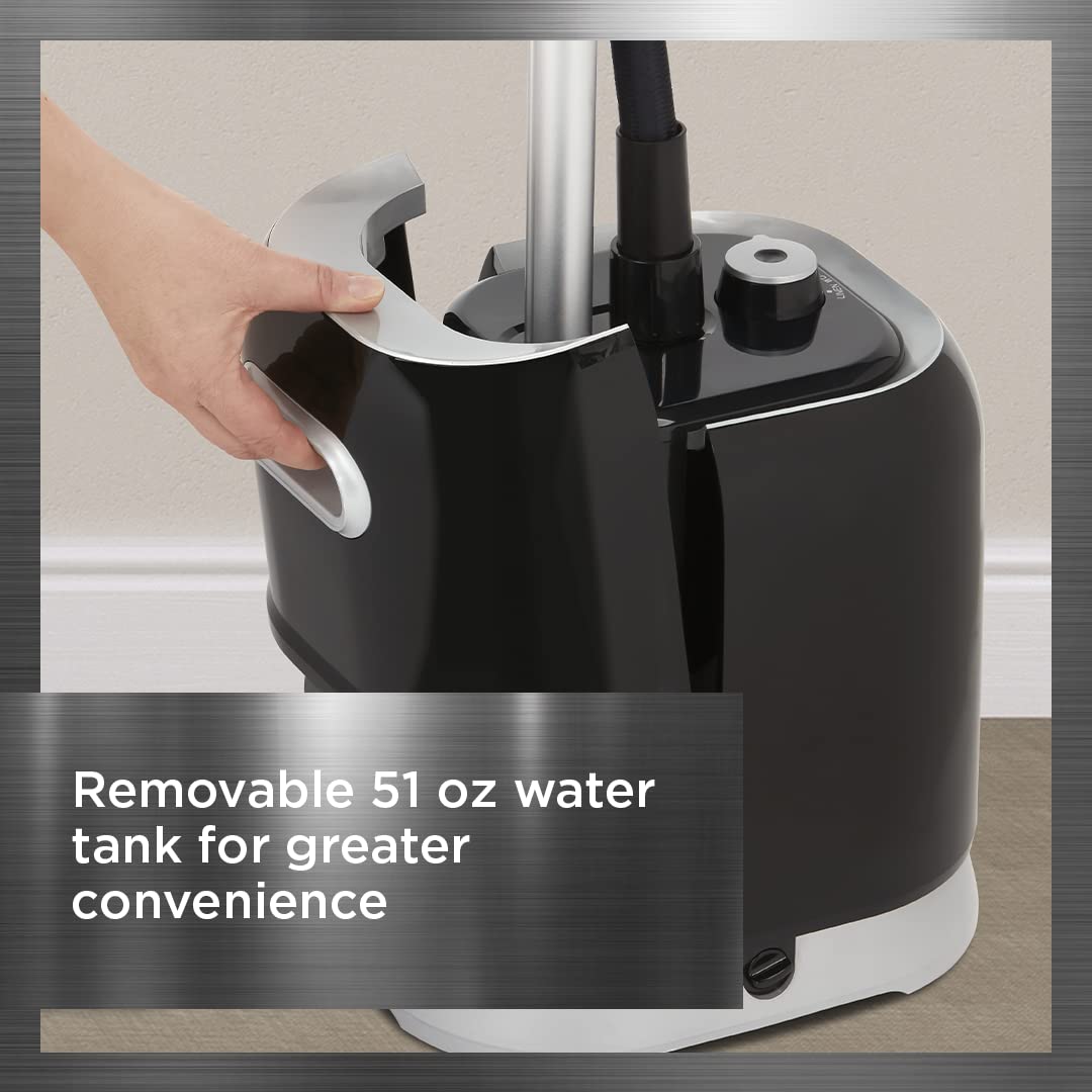 Rowenta, Steamer for Clothes, Prostyle Full Size Steamer with Screen, 63 Inches, 51oz water tank capacity, 1500 Watts, Ironing, Clothes Steamer, Black Garment Steamer IS3440