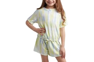 Jessica Simpson Girls’ Shorts Set – 2 Piece French Terry T-Shirt and Sweat Shorts – Cute Outfit Set for Girls (2T-16)
