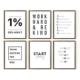 HUACANVASART Office Inspirational Wall Art Prints, Home Office Decor Encouragement Posters for Decoration