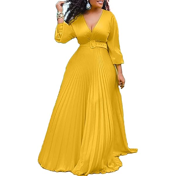 Vestido Plisado Con Lentejuelas Para Mujer ¡Elegante Y Con Cinturón!