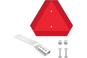 WHISURN 1 Set 14 x 16 Inch Slow Moving Vehicle Signs With Mounting Bracket, Aluminum Slow Moving Vehicle Triangle Signs, Suitable for Vehicles, Golf carts, Tractors, And Other Outdoor Accessories