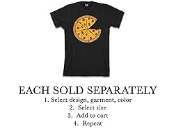 Pizza Pie with 7 Slices | Dad Father Men's T-Shirt