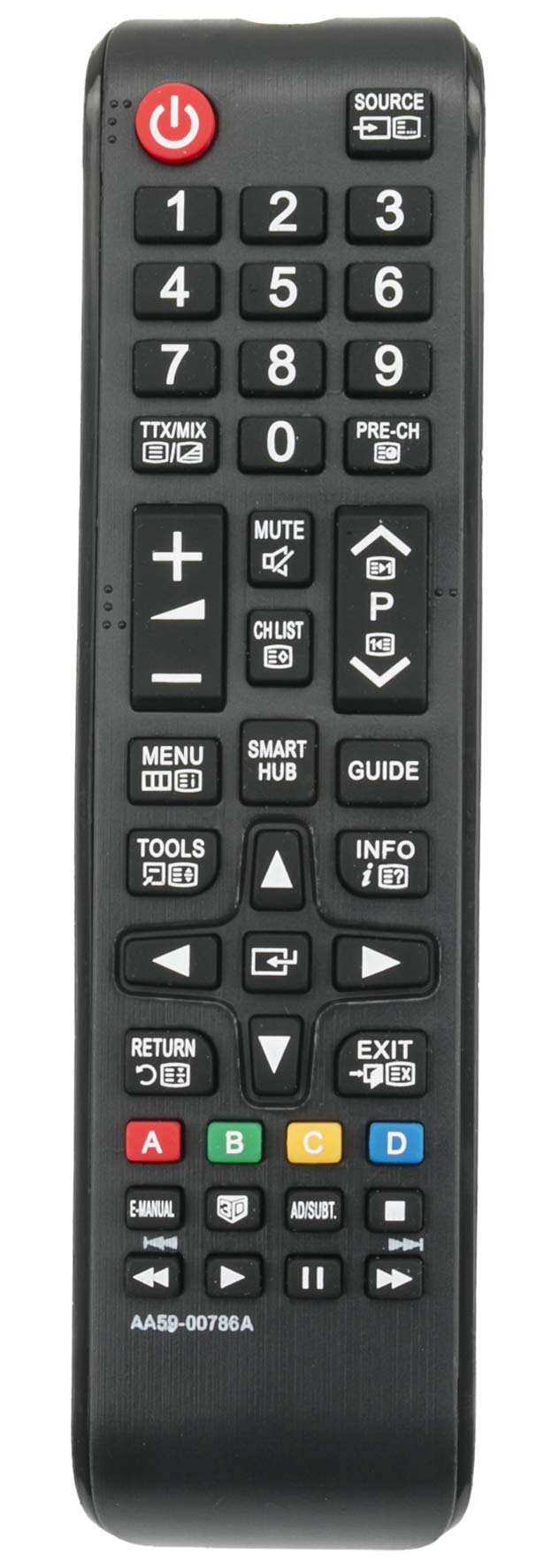 VINABTY AA59-00786A Remote control compatible with Samsung TM1240 PS51F5500AW PS51F8590SL UA40F6400AM UA55F6400AM UE32F6330AK UE40F6500AB UE40F6500SB UE40F6500SS UE40F6670SB UE40F6740SB