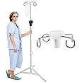 Frebuta IV Poles,46-86 Inch IV Stand Floor with 4 IV Bag Holder Stand Portable Telescopic Stabilizing Tripod Stainless Steels Pipe Extension Pole Lightweight Strudy and Durable (46-80INCH)