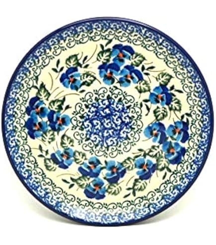 Blue Rose Polish Pottery Maria Butter Dish, 1